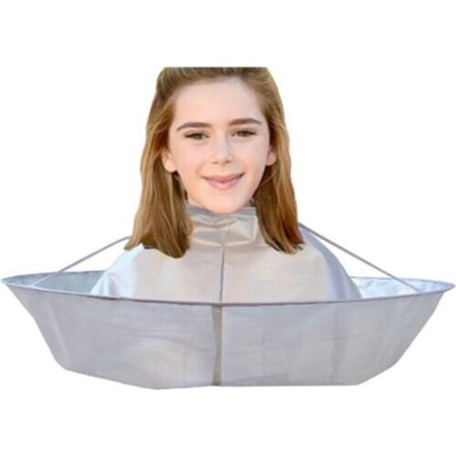 Collapsible Hair Cutting Gown Cloak Umbrella Waterproof Hairdressing Haircut Barbershop Home Hair Dyeing 27.55inch