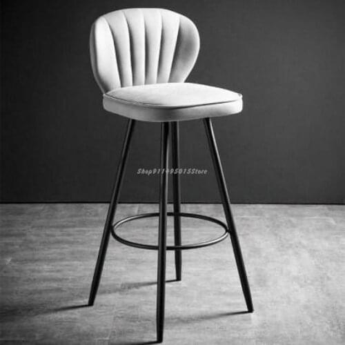 Light Luxury Bar Chair Modern Minimalist Home Bar Chair Nordic Rotating Bar Stool Net Red Stylish Backrest High Stool