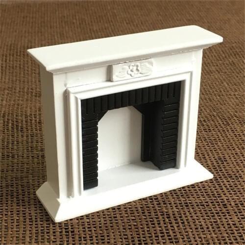 1:12 wood miniature fireplace for dolls dollhouse white mini furniture toys pretend play toy for girls gifts children collection