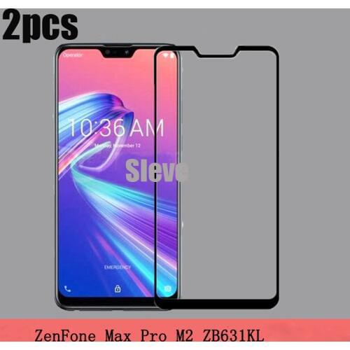 2PCS 9H Zenfone Max M2 ZB633KL ASUS_X01AD Full Tempered Glass for Asus ZenFone Max Pro M2 ZB631KL ASUS_X01BD Screen Protector