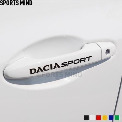 4 Pieces Car Styling For Dacia Duster Logan MCV Sandero Stepway Lodgy Dokker Accessories Automobiles Car Handle Sticker Decal