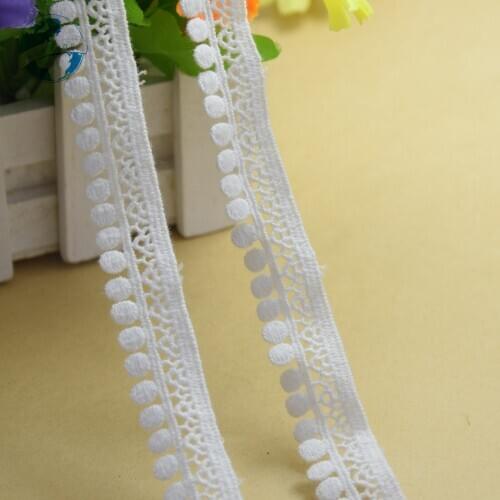 5yards 1.7cm White Lace Fabric Sewing Ribbon Guipure Lace Trim Warp Knitting DIY Garment Wedding Accessories Appliques #1773