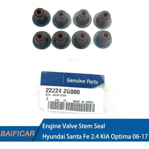 Baificar Brand New Genuine 8pcs Engine Valve Stem Seal OEM 22224-2G000 For Hyundai Santa Fe 2.4 KIA Optima 2006-2017