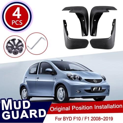For BYD F10 F1 2008~2019 Car Mud Flaps Front Rear Mudguard Splash Guards Accessories 2009 2010 2011 2012 2013 2014 2015 2016