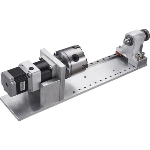 CNC engraving machine 4th axis 80mm 3 jaw chuck cnc router fourth rotary with planetary gearbox