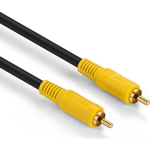 RCA Male to Male Digital Stereo Coaxial Audio/Video Cable M/M Coax for TV DVD Amplifier 1M/1.8M/3M