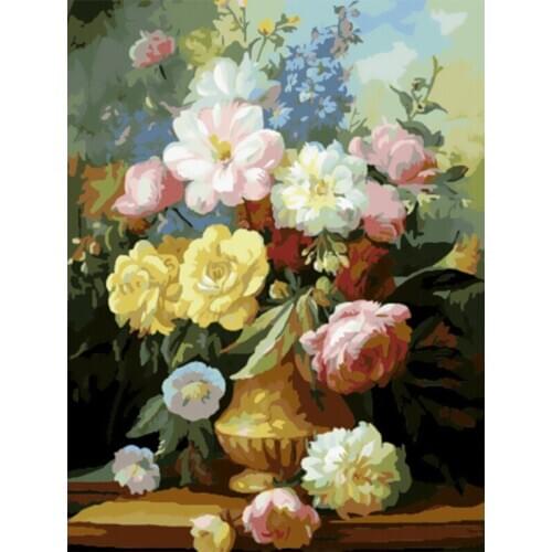 Flower Scenery DIY oil Painting By Numbers Kits abstract paint by numbers Picture On Canvas For Wall Art Picture