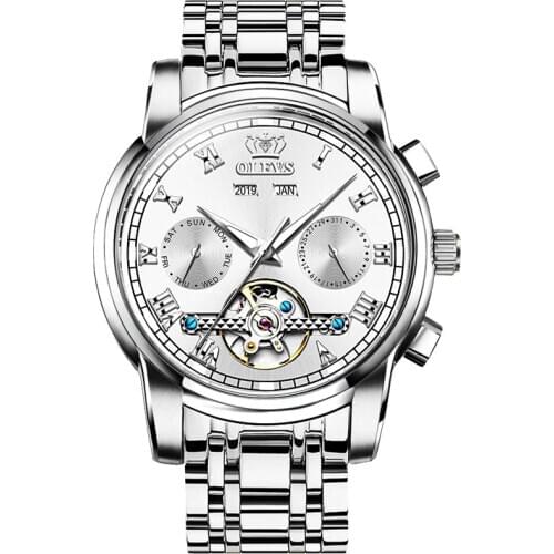 Business Mechanical Watch Steel Belt Mens Watchs Multi Functional Mechanical Watch Mens Watch