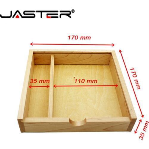 JASTER Wooden Photo Album Large oval usb+Box usb flash drive U disk Pendrive 8GB 16GB 32GB Wedding Studio 170mm*170mm*35mm