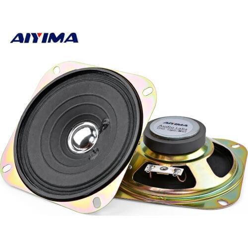 AIYIMA 2Pcs 4 Inch Portable Audio Speakers Column Full Range Music Sound Speaker 8 Ohm 5 W Loudspeaker DIY For Home Theater