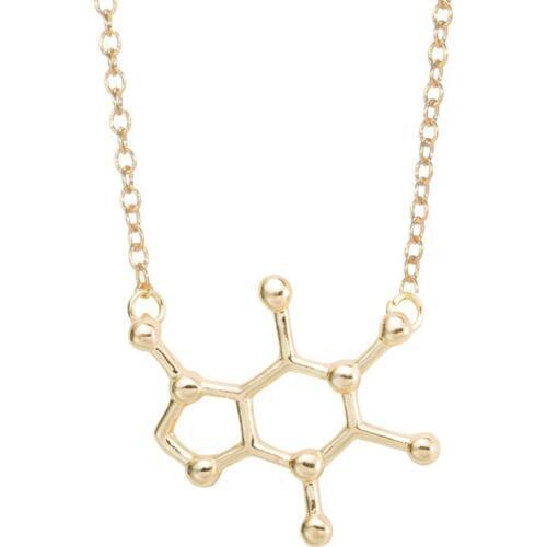 Shuangshuo Geometric Long Necklace Caffeine Molecule Choker Necklace Structure Necklaces Pendants Chemistry Chocker collier N137