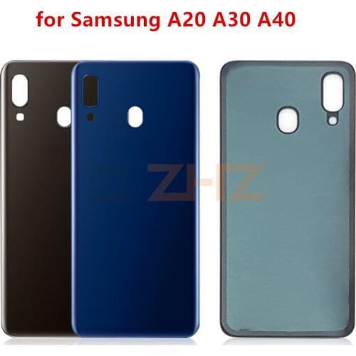 For SAMSUNG Galaxy A20 A205 A30 A40 A405 2019 Back Battery Cover Door Rear plastic soft Housing Case Replacement repair parts
