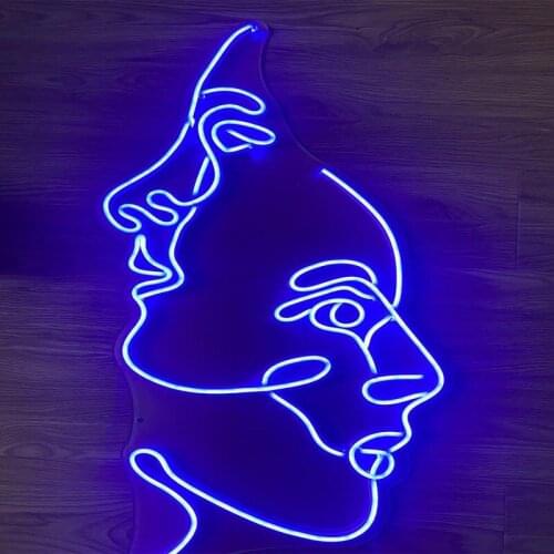 OHANEONK Custom Two Face Neon Sign Lights Wall Hanging for Party Wedding Shop Window Restaurant Birthday Backdrop Decoration