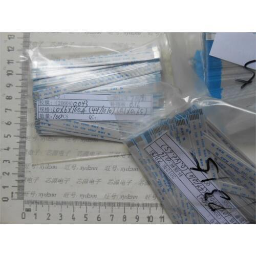 FFC 1.0pitch 6pin 100mm long type A Flexible Flat Cable For TTL LCD DVD Computer Printer AWM 80C 60V VW-1