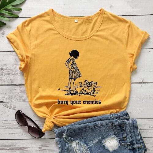 Gothic Bury Your Enemies Deep Ground t-shirt funny unisex women graphic casual 100% Cotton tumblr hipster Fashion tee top tshirt