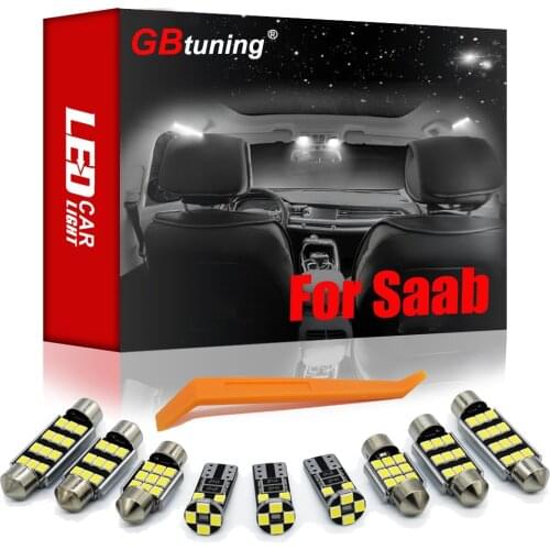 GBtuning Canbus LED Interior Light Kit For Saab 9-3 9-5 9-2X 9-7X 1999-2014 Vehicle Car Dome Ceiling Map Indoor Lamp Accessories