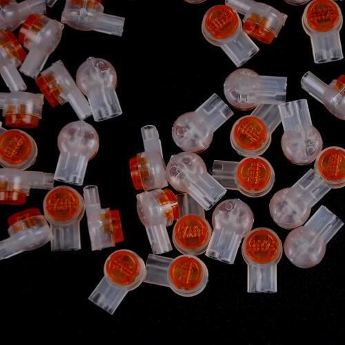 HOT 100Pcs UY2 K2 Connector Grease Filling Butt Wire Line Terminal For Telephone Network Line Connection
