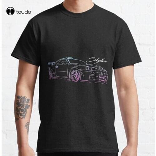 Gtr Skyline Gt-R Outline Classic T-Shirt Cotton Tee Shirt