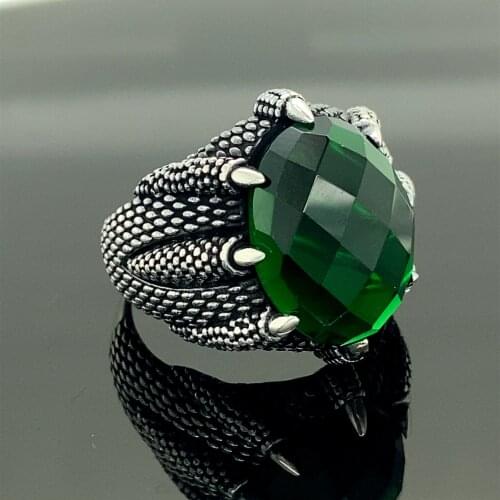 925k Sterling Silver Turquoise Gemstone Ring, Ottoman Style Ring, Turkish Handmade Ring