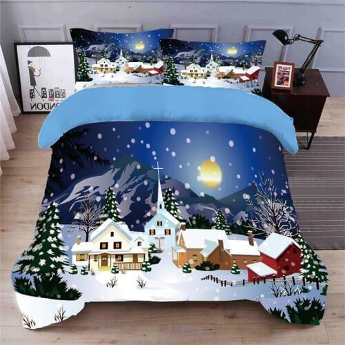Blue Christmas Present 3D Bedding Set Duvet Covers Pillowcases Twin Full Queen King Comforter Bedding Sets Bed Linen