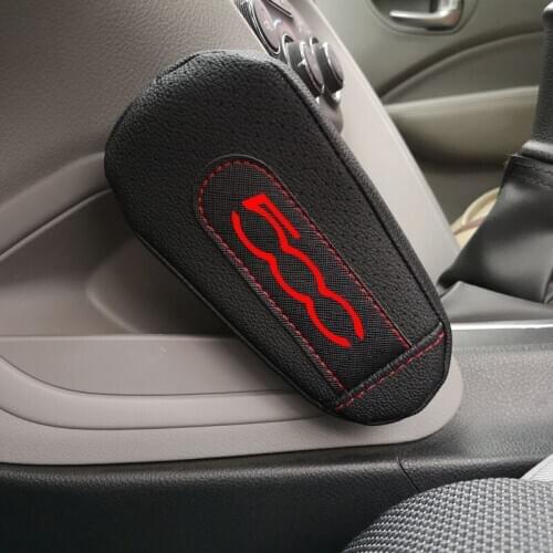 Leather Knee Pad handrail pad Interior Car Accessories For Fiat 500