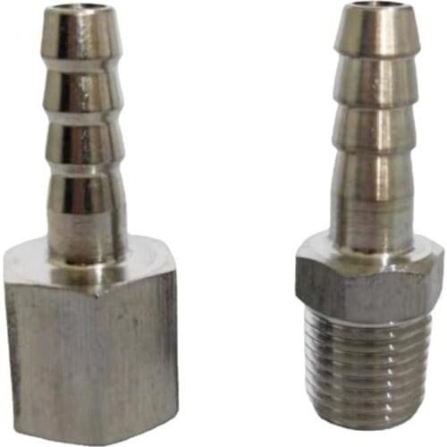 High Pressure 1/8" 1/4" 3/8" 1/2" BSPP Female x Fit 6 8 10 12mm Hose Barb Hosetail Fitting 304 Stainless Steel Water Gas Propane