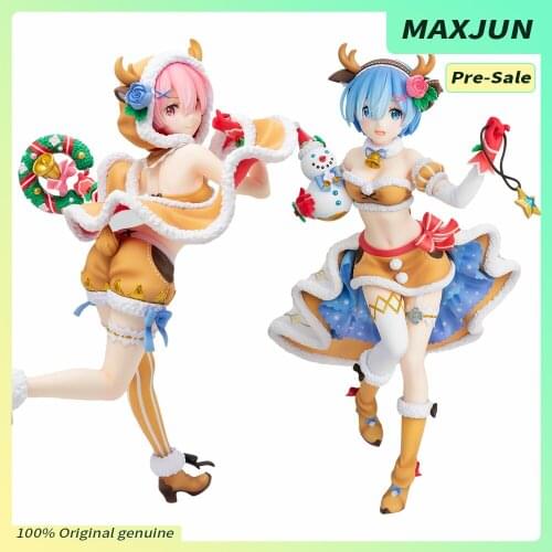MAXJUN Christmas Pre-sale Anime Re Life in a different world from zero Figure Rem Ram PVC Model toys Re Zero Action figure