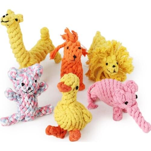 Cute Dog Toys Pet Rope Toy Weaving Duck Shape Bite-Resistant Dog Teething Toy Dog Chew Rope Pet Training Supplies Dropshipping