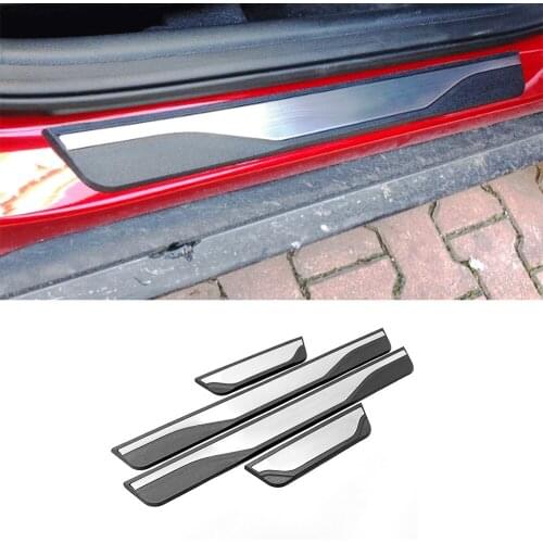 Stainless steel For KIA Stonic 2017 2018 2019 Car Door Sill Kick Scuff Plates Protector Cover Trim Auto Interior Accessories