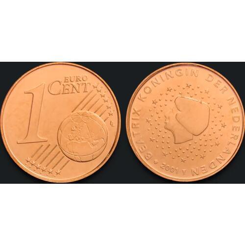 Netherlands 1 Euro Cent Coin 2001 100% Real Genuine Original Coin Comemorative Coin Collection Rare Unc