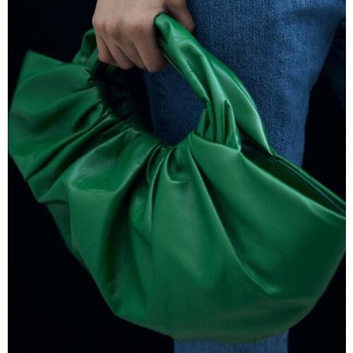 New Shoulder Bags For Women 2021 Tote Handbag De Luxe Femme Folds Fashion Dumplings Totes Soft Roupas Femininas Torebka Clutch