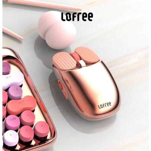 New Lofree Rose Gold MAUS Potato chips Wireless bluetooth mouse EP115 girl USB charging Optical gaming work Mouse for macbook