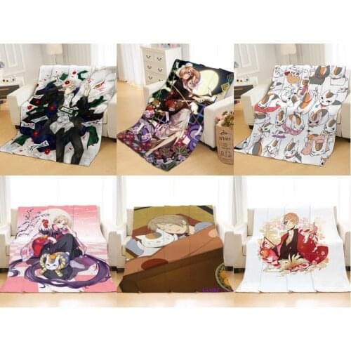 Anime Natsumes Book of Friends Cartoon Cat Natsume Yuujinchou Blanket Throw Sofa Sleep Office Bed Cover Travel Warm Blankets