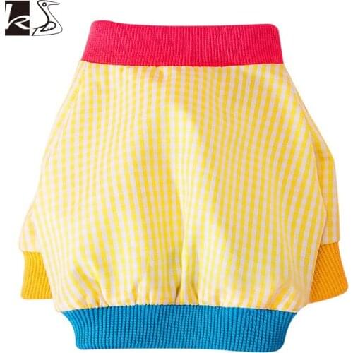 Korean Spring Summer New Type Pet Clothes 2 Footwear Lattice Colorful T-shirt for Little Dog and Cat Dog Clothes Cat Clothes