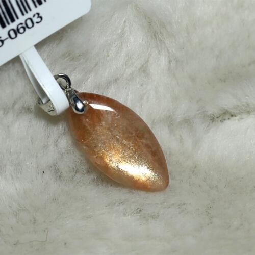 High Quality Flash Good Light Natural Genuine Orange Gold Sunstone Pendant 00426