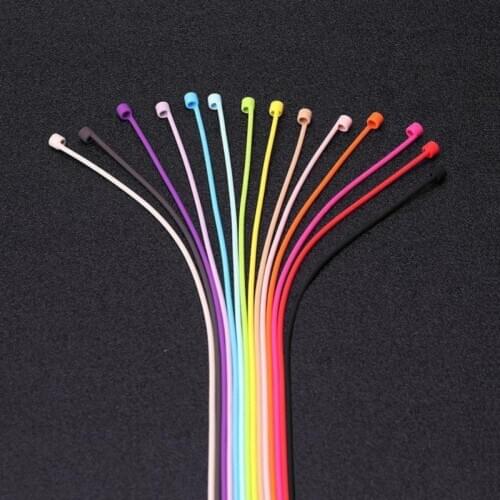 55/70CM Earphone Strap for Airpods TWS Anti Lost Strap Silicone String Rope for Bluetooth Earphones Silicone Cable Cord