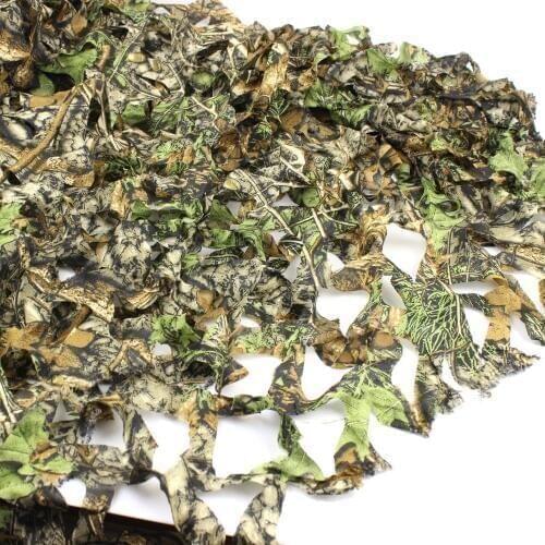 ROCOTACTICAL Die-cut 3D Super Light Camo Netting for Hunting Blinds Adjustable Ground Blind Camouflage Net for Hunting