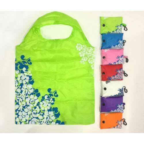 Foldable Shopping Bag Chinese Style Reusable Eco-Friendly Groceries Bags Durable HandBag Home Folding Storage Bags Pouch Tote