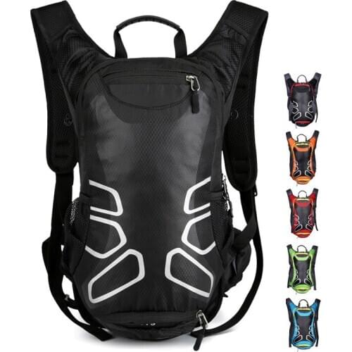 Outdoor Touring Bike Riding Bag Waterproof Reflective Strip Large Capacity Backpack with Helmet Mesh Pocket Cycling Backpack