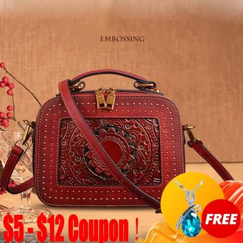 CGA Handmade Nature Cow Leather Handbags 2021 New Retro For Women Doctor Bag Leisure Solid Color Hasp Shoulder Messenger Bags