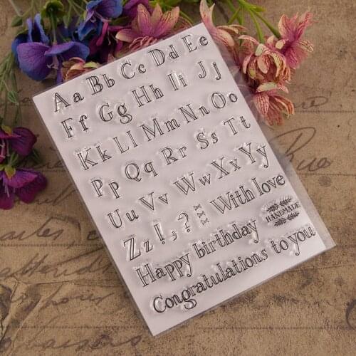 Uppercase and Lowercase Letters Clear Stamps For DIY Scrapbooking/Card Making/Album Decorative Rubber Stamp Crafts