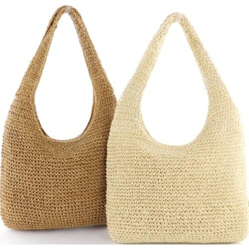 Women Crossbody Bucket Bag Straw Handbags Messenger Bag Rattan Handmade Woven Beach Bohemia Shoulder Bag New Fashion