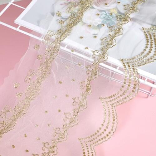 Zsbszc 5yards new macrame gold silver mesh Skirt decoration handmade DIY lace trim accessories WS16 WS25 WS28