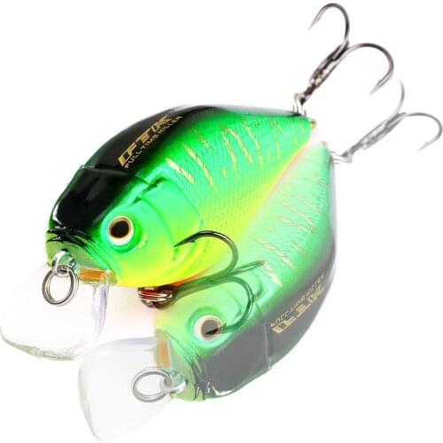 Fishing Lure Crank AD-Sharp Treble Hook Carbon Steel Ball 3D Eyes 2X Class Strength High-Definition Simulation Fish Shape