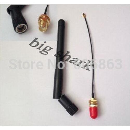 10pcs 433MHZ IPEX to SMA female connector omni external antenna adapter with 433M (3DBI) SMA male antenna