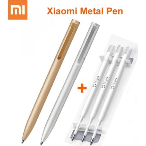 100% Original Xiaomi Mijia Metal Sign Pens MI Pens 0.5mm Signing Pens PREMEC Smooth Switzerland Refill MiKuni Japan black Ink
