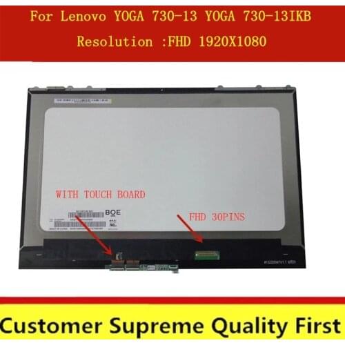 Original New 13.3''for lenovo Yoga 730 13 YOGA 730-13IKB YOGA 730-13 LCD Screen Touch Digitizer Assembly FHD OR UHD
