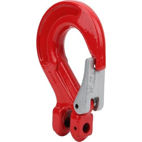 2 Ton Goat Horn Lifting Hook with Latch Alloy Steel Crane Hoist Hook for Ship Construction Strong Load Bearing