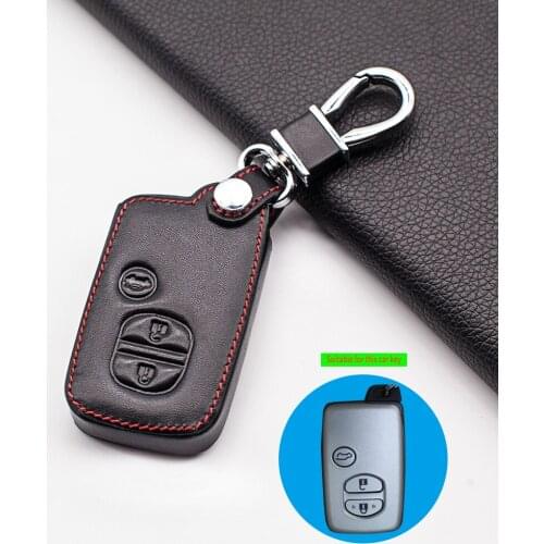 2020 Hot Sale Carrying Leather car key cover For Toyota Land Cruiser Prado 150 Camry Prius Crown For Subaru Foreste XV 3 Button