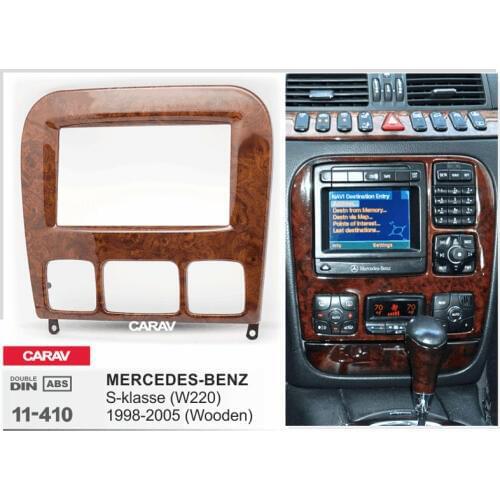 2Din Radio Fascia for MERCEDES-BENZ S-klasse (W220)1998-2005 Stereo Panel Mounting Installation Dash Kit Trim Frame CARAV 11-410
